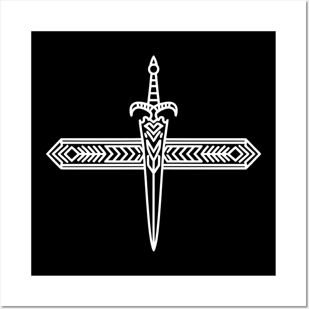 The Sword (White) Wall Art by WildyWear